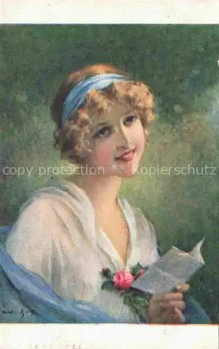 AK / Ansichtskarte MARTIN-KAVEL Kuenstlerkarte le Billet doux Maedchen 