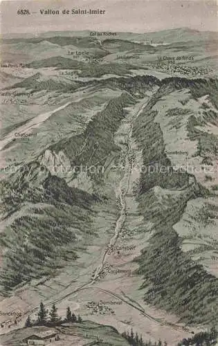 AK / Ansichtskarte Corgemont Courtelary BE Panorama Vallon de Saint Imier aus der Vogelperspektive