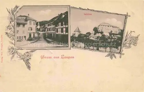 AK / Ansichtskarte Laupen BE Ortszentrum Schloss