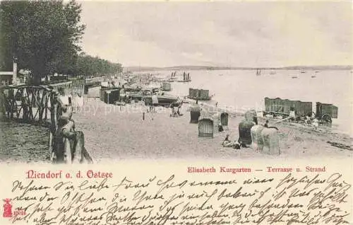 AK / Ansichtskarte NIENDORF  Ostseebad Timmendorferstrand Elisabeth Kurgarten Terrasse und Strand