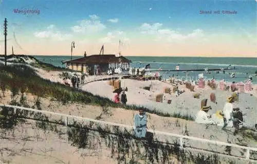 AK / Ansichtskarte Wangeroog WANGEROOGE Nordseebad Strand mit Giftbude