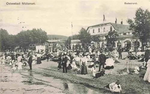 AK / Ansichtskarte Moeltenort Heikendorf Schleswig-Holstein Badestrand Strandhotel Seeblick