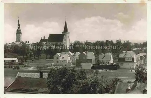 AK / Ansichtskarte Litovel Littau Ceske Litovle CZ Nova vilova ctvrt Neues Villenviertel Kirche