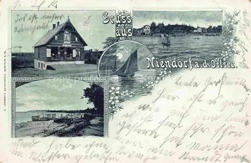 AK / Ansichtskarte NIENDORF  Ostseebad Timmendorferstrand Teilansichten Strand Promenade Deutsche Reichspost