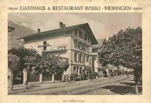 AK / Ansichtskarte Meiringen BE Gasthaus Restaurant Roessli Note Rechnung