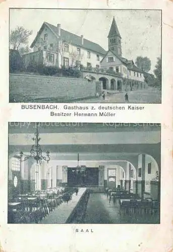 AK / Ansichtskarte Busenbach Albtal Waldbronn BW Gasthaus zum deutschen Kaiser Saal