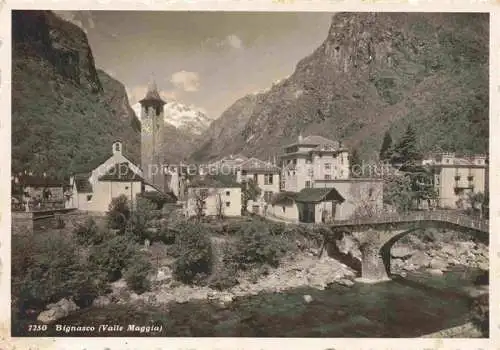AK / Ansichtskarte Bignasco Vallemaggia TI Teilansicht Kirche Hotel du Glacier
