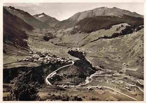 AK / Ansichtskarte Curaglia Surselva GR Panorama mit Piz Vallatscha