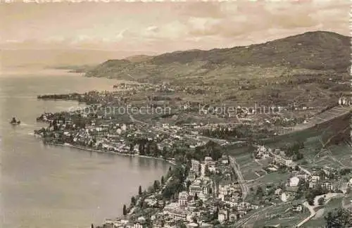 AK / Ansichtskarte Clarens  Montreux VD Panorama Genfersee
