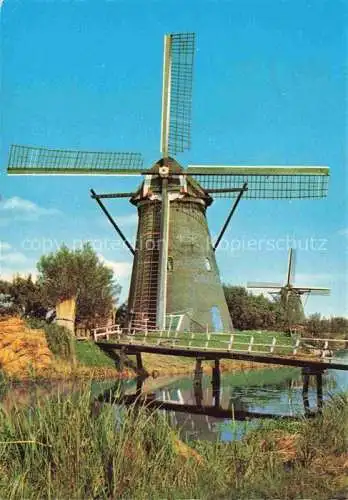 AK / Ansichtskarte Kinderdijk Molenlanden Zuid-Holland NL Hollandse Molen Windmuehle