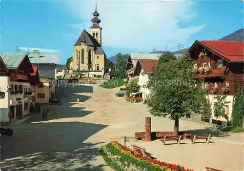 AK / Ansichtskarte St Veit Schwarzach Pongau Salzburg AT Ortszentrum mit Blick zur Kirche