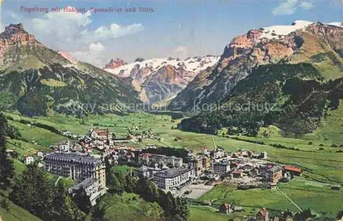 AK / Ansichtskarte Engelberg  OW mit Hahnen Spannoerter und Titlis