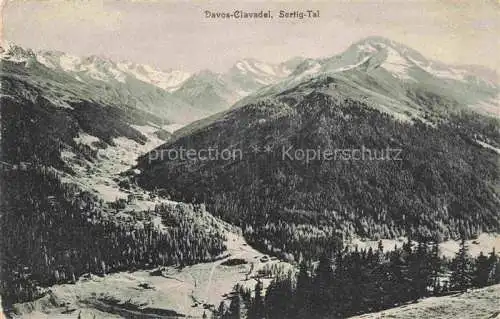 AK / Ansichtskarte Clavadel Davos GR Sertig Tal Panorama