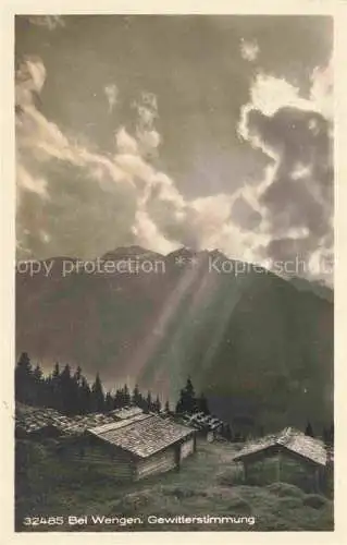 AK / Ansichtskarte Wengen  BE Gewitterstimmung