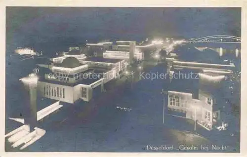 AK / Ansichtskarte DuessELDORF Gesolei bei Nacht