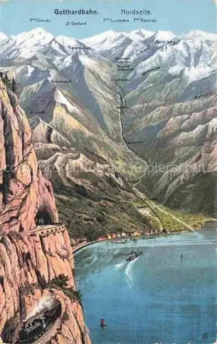 AK / Ansichtskarte Goeschenen Goeschenen UR Gotthardbahn Nordseite