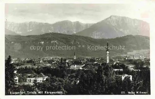 AK / Ansichtskarte KLAGENFURT Woerthersee Kaernten AT Panorama mit Karawanken