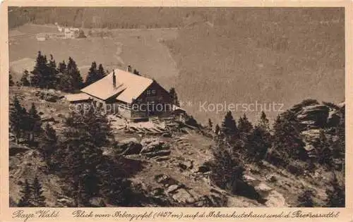 AK / Ansichtskarte Bayerisch Eisenstein Blick vom Arbergipfel auf Arberschutzhaus und Brennessattel