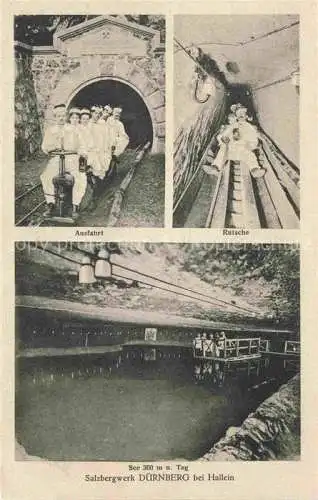 AK / Ansichtskarte Duernberg Hallein Salzburg AT Salzbergwerk Ausfahrt Rutsche See