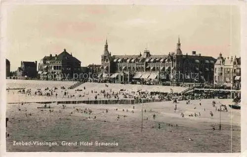 AK / Ansichtskarte VLIssINGEN Zeeland NL Grand Hotel Britannia Strand