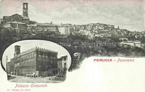AK / Ansichtskarte PERUGIA Umbria IT Panorama Palazzo Comunale