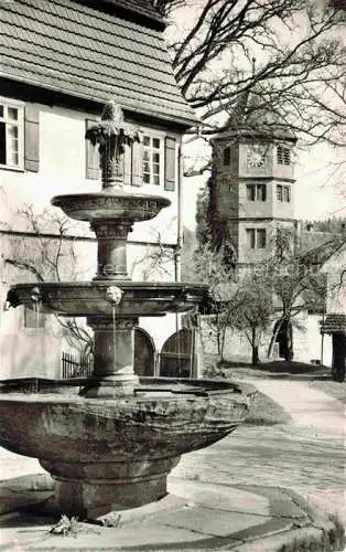 AK / Ansichtskarte Hirsau Klosterhof mit Dreischalenbrunnen und Glockenturm