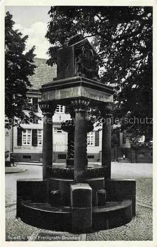 AK / Ansichtskarte Soest DE NRW Freiligrath Brunnen