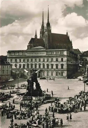 AK / Ansichtskarte BRNO Bruenn CZ Zelny trh Kraeutermarkt Kirche