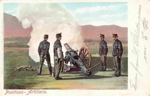 AK / Ansichtskarte Militaria Schweiz Positions Artillerie 