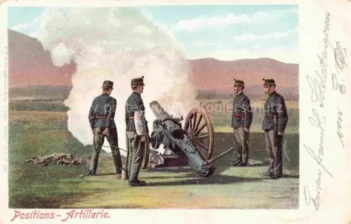 AK / Ansichtskarte Militaria Schweiz Positions Artillerie 