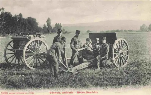 AK / Ansichtskarte Militaria Schweiz Artillerie Neues Geschutz 