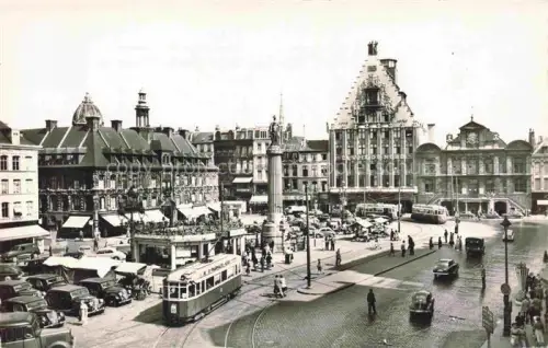 AK / Ansichtskarte STRAssENBAHN Tramway-- Lille Place du General de Gaulle