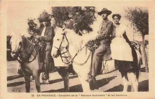 AK / Ansichtskarte PFERDE Horses Cheval En Provence Cavallers de la Nacloun Guardiano 