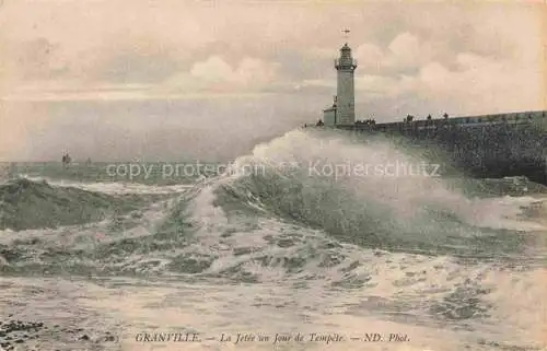AK / Ansichtskarte Leuchtturm Lighthouse Faro Phare-- Granville Jetee Jour Temple 