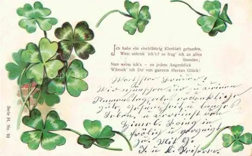 AK / Ansichtskarte Kleeblatt-Litho-Rahmenkarte 
