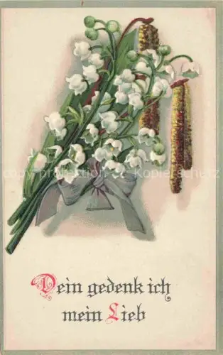 AK / Ansichtskarte Maigloeckchen Lily of the Valley Muguet Mughetto-- Litho