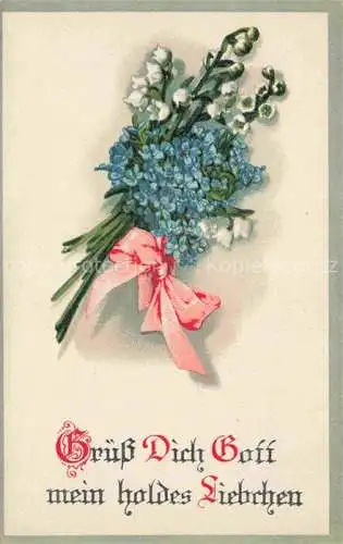 AK / Ansichtskarte Maigloeckchen Lily of the Valley Muguet Mughetto-- Litho 