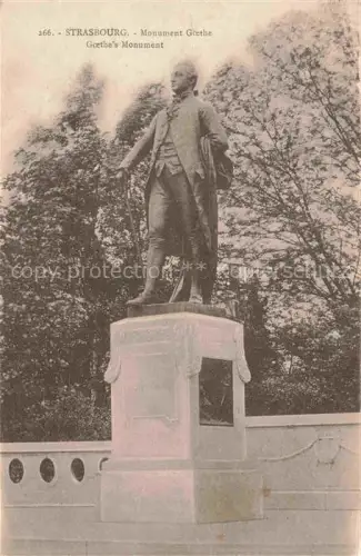 AK / Ansichtskarte GOETHE Johann Wolfgang von (1749-1832) Dichter Strassbourg Monument Denkmal 