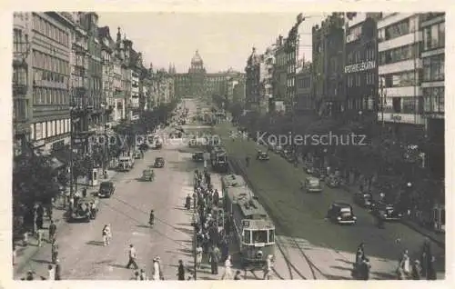 AK / Ansichtskarte STRAssENBAHN Tramway-- Prag Wenzelplatz 