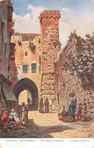 AK / Ansichtskarte PERLBERG F. Nr. Kuenstlerkarte Jerusalem Turm Antonia 