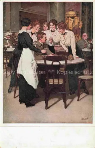 AK / Ansichtskarte Wennerberg Brynolf Kuenstlerkarte Bier Stammgast Muenchen 