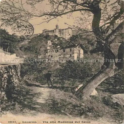 AK / Ansichtskarte LOCARNO Lago Maggiore TI Via alla Madonna del Sasso