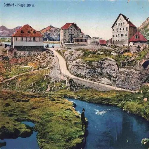 AK / Ansichtskarte Gotthard Hospiz Gotthardhospiz TI Panorama