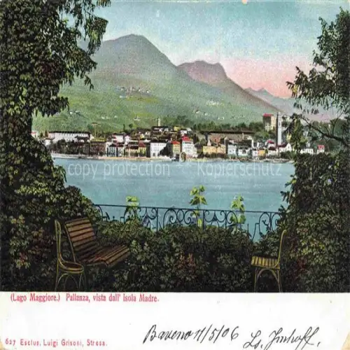 AK / Ansichtskarte Pallanza Lago Maggiore Piemonte IT vista dall Isola Madre