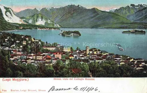 AK / Ansichtskarte Baveno Lago Maggiore IT Stresa vista dal Collegio Rosmini