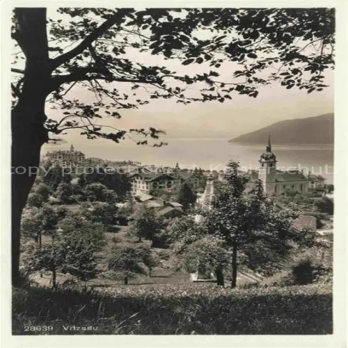 AK / Ansichtskarte Vitznau Witznau Vierwaldstaettersee LU Panorama Kirche
