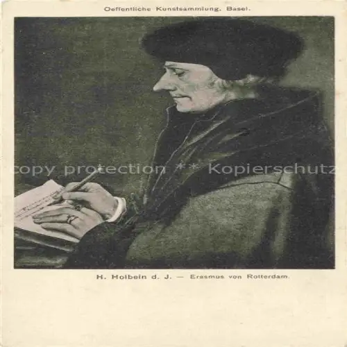 AK / Ansichtskarte BASEL BS Erasmus von Rotterdam Kunstsammlung Basel