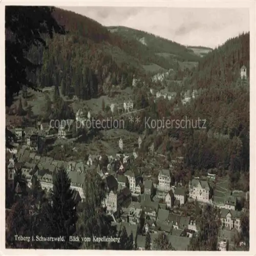 AK / Ansichtskarte Triberg Schwarzwald BW Blick vom Kapellenberg