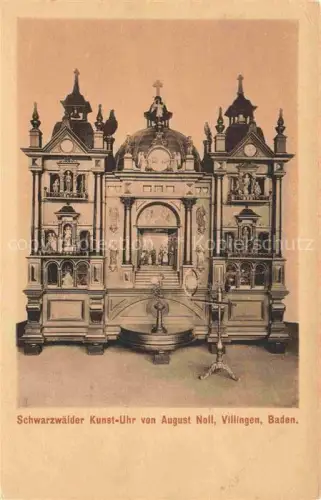 AK / Ansichtskarte VILLINGEN -SCHWENNINGEN BW Schwarzwaelder Kunst Uhr von August Noll