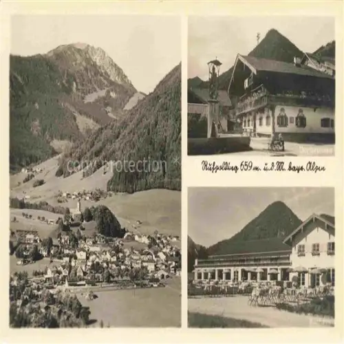 AK / Ansichtskarte Ruhpolding Bayern Panorama Bauernhaus